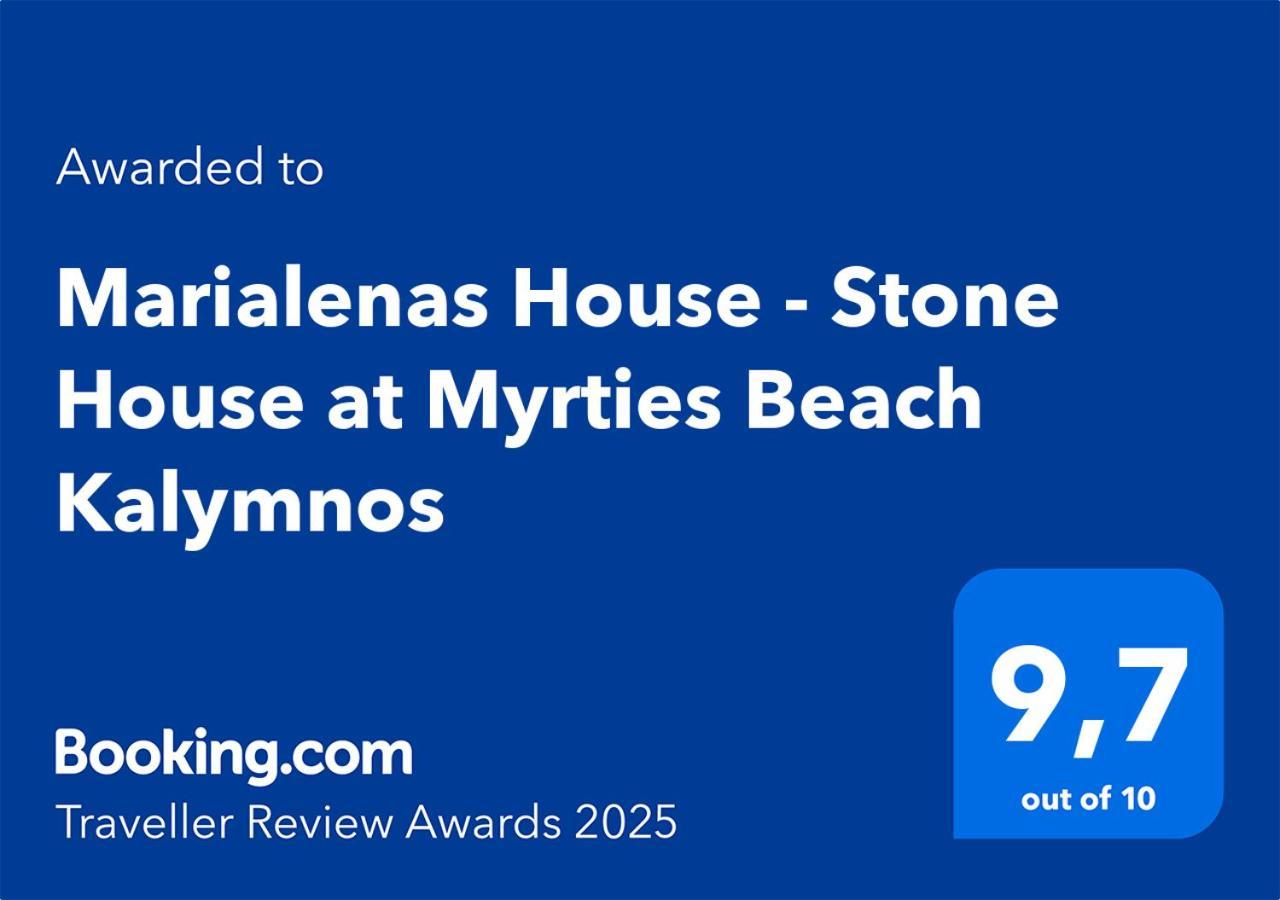 Marialenas House - Stone House At Myrties Beach Kalymnos المظهر الخارجي الصورة
